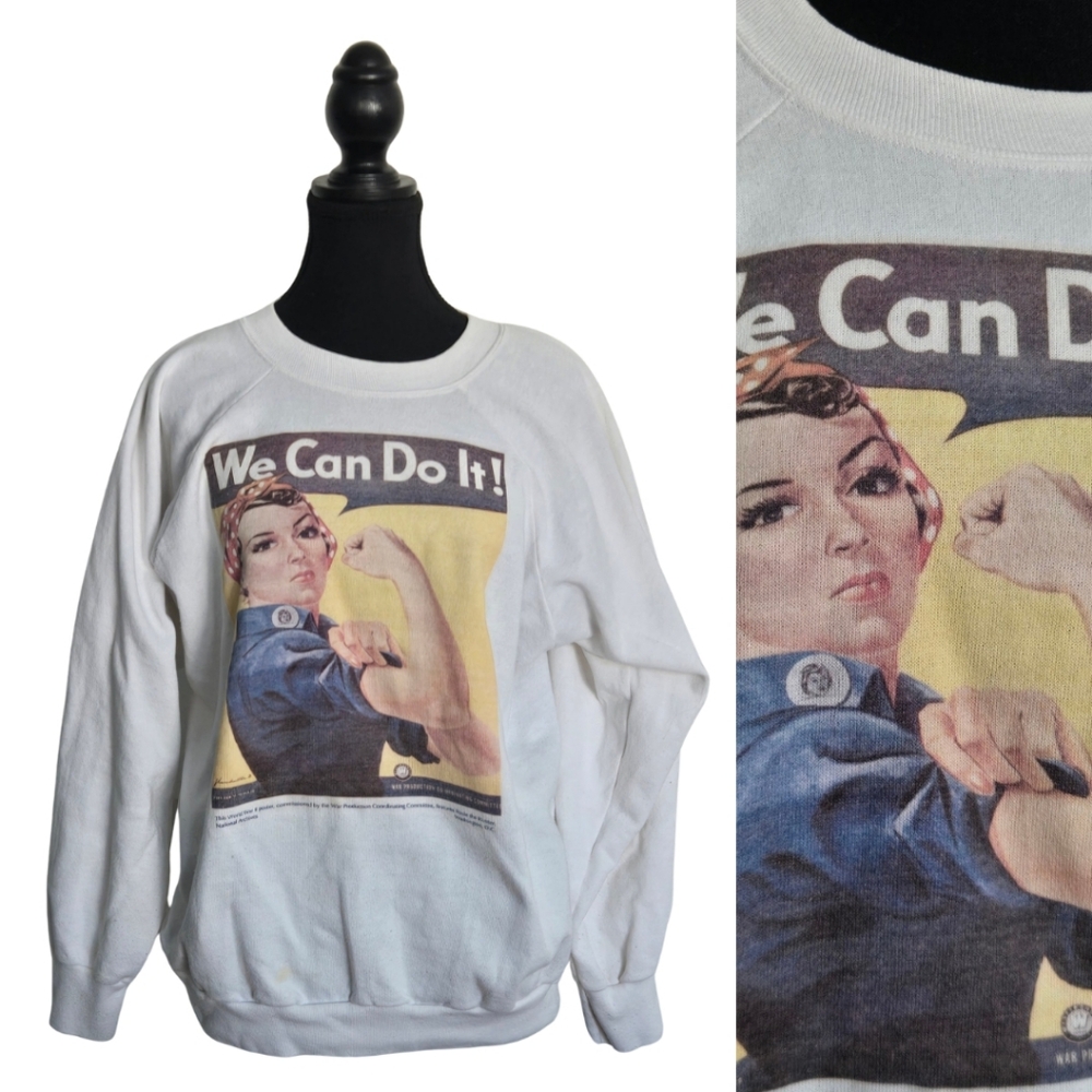 Rosie the Riveter “We Can Do It” Graphic Sweatshirt Vintage Style by Signal